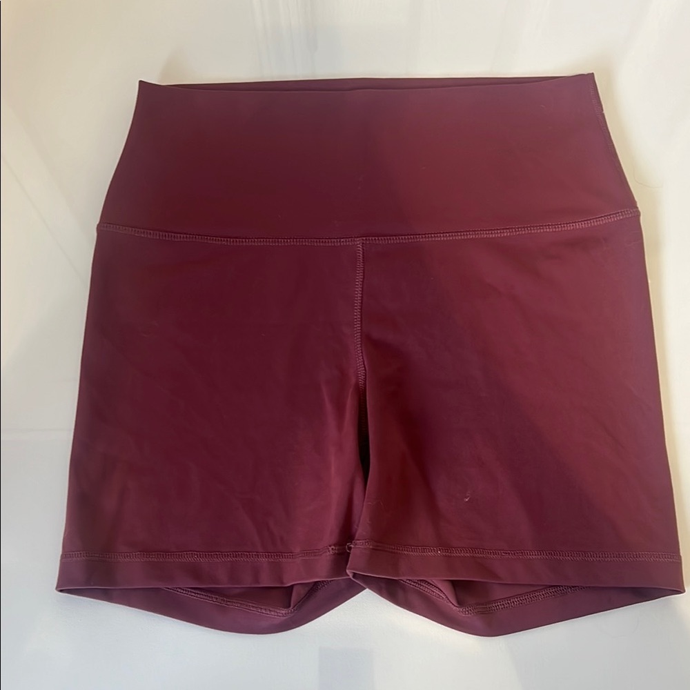 Yogalicious High Waist Burgundy Shorts